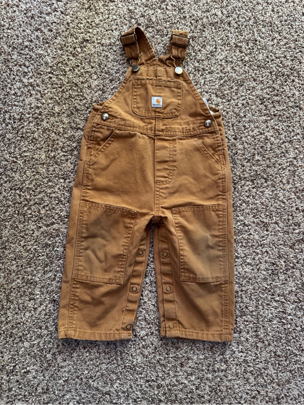 Carhartt Baby Toddler Brown Bib Overalls
